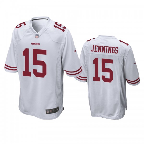 San Francisco 49ers Jauan Jennings White Game Jers...