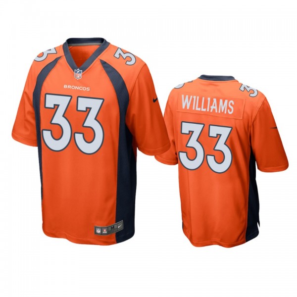 Denver Broncos Javonte Williams Orange Game Jersey