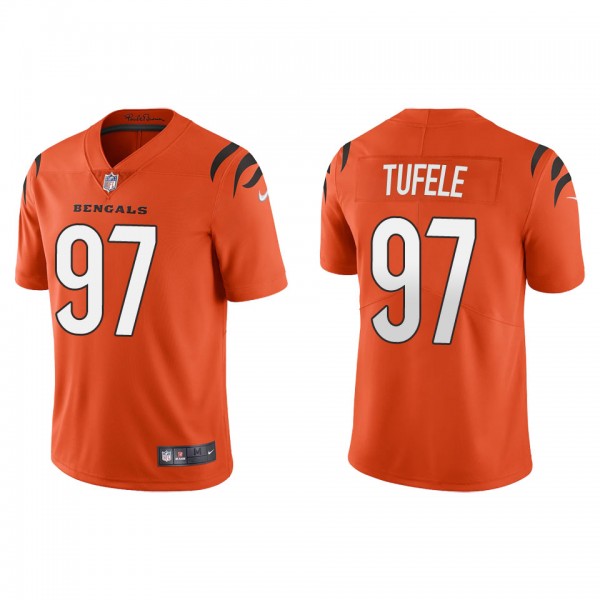 Men's Cincinnati Bengals Jay Tufele Orange Vapor L...