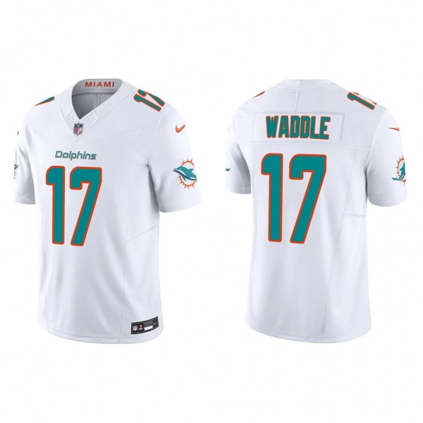 Men's Miami Dolphins Jaylen Waddle White Vapor F.U...