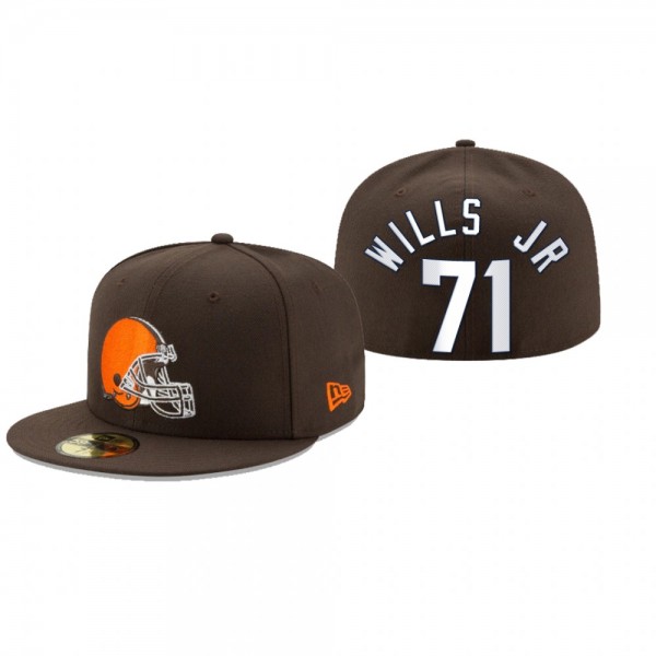 Cleveland Browns Jedrick Wills Brown Omaha 59FIFTY Fitted Hat
