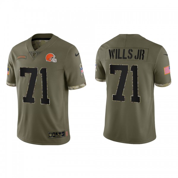Jedrick Wills Cleveland Browns Olive 2022 Salute T...