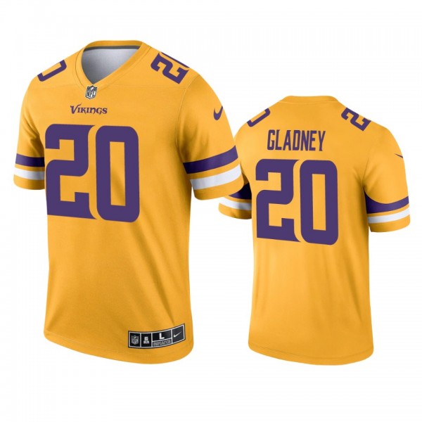Minnesota Vikings Jeff Gladney Gold 2021 Inverted ...