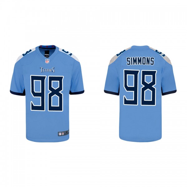 Youth Jeffery Simmons Tennessee Titans Light Blue ...