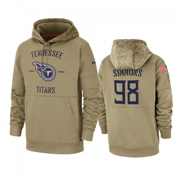 Tennessee Titans Jeffery Simmons Tan 2019 Salute t...