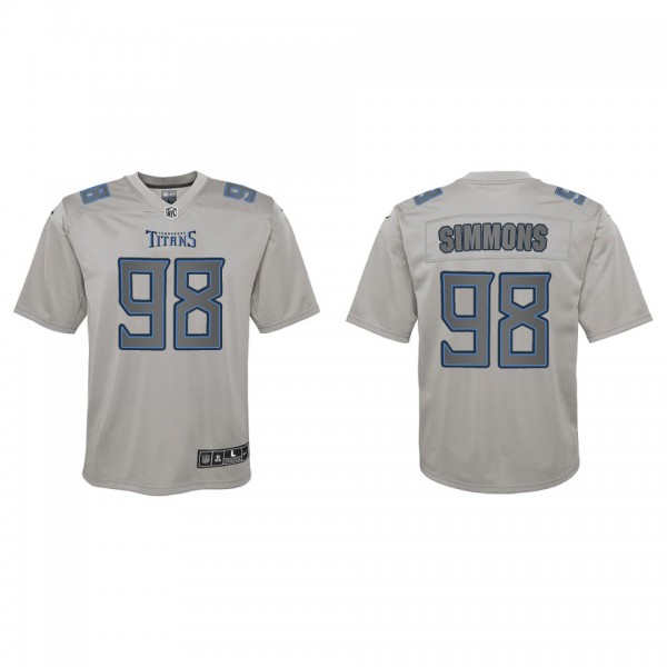 Jeffery Simmons Youth Tennessee Titans Gray Atmosp...