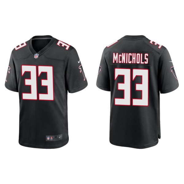 Men's Atlanta Falcons Jeremy McNichols Black Throw...