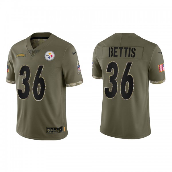 Jerome Bettis Pittsburgh Steelers Olive 2022 Salut...