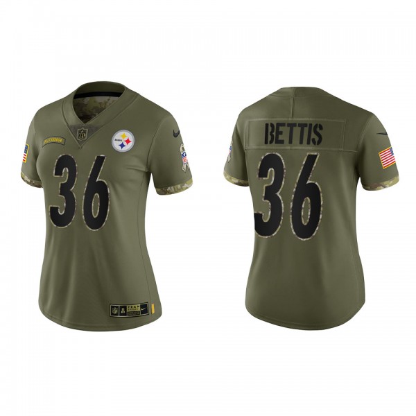 Jerome Bettis Women's Pittsburgh Steelers Olive 20...