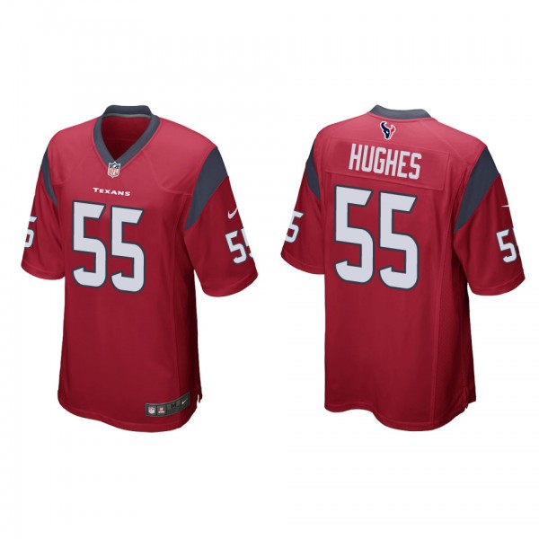 Men's Houston Texans Jerry Hughes Red Game Jersey