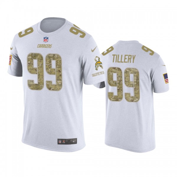 Los Angeles Chargers Jerry Tillery White Salute to...