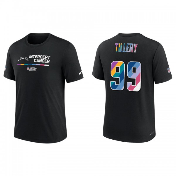 Jerry Tillery Los Angeles Chargers Black 2022 NFL Crucial Catch Performance T-Shirt