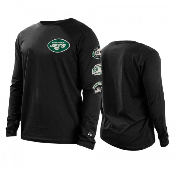 New York Jets Black Hype 2-Hit Long Sleeve T-Shirt
