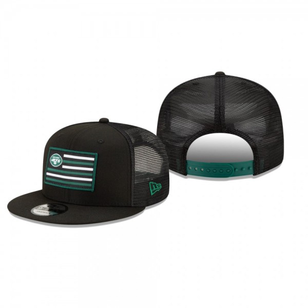 New York Jets Black Republic Trucker 9FIFTY Hat
