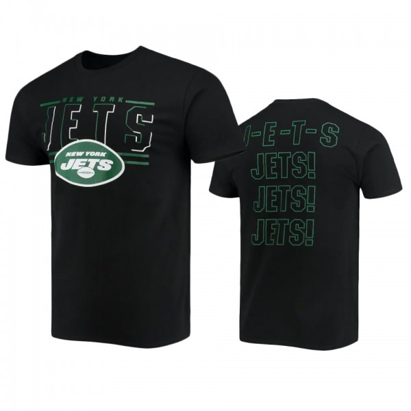 New York Jets Black Slogan 2-Hit Junk Food T-Shirt