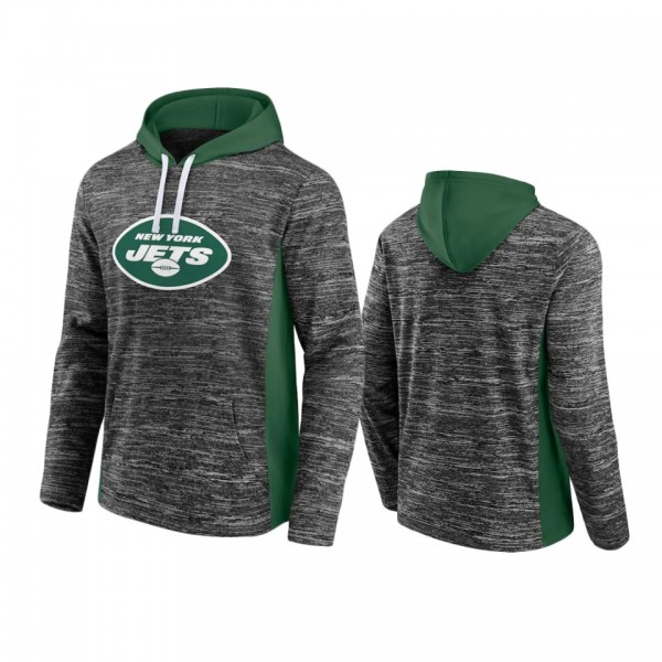 New York Jets Charcoal Green Instant Replay Pullov...