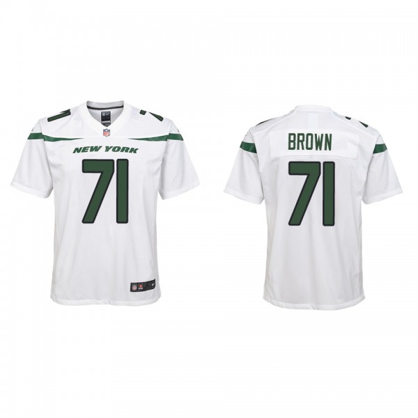Youth New York Jets Duane Brown White Game Jersey