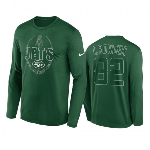 New York Jets Jamison Crowder Green Icon Legend Performance Long Sleeve T-Shirt