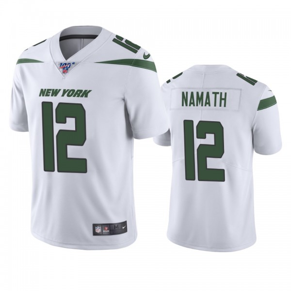 New York Jets Joe Namath White 100th Season Vapor ...