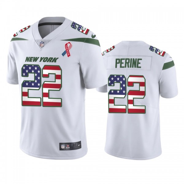 New York Jets La'Mical Perine White 9-11 Commemora...