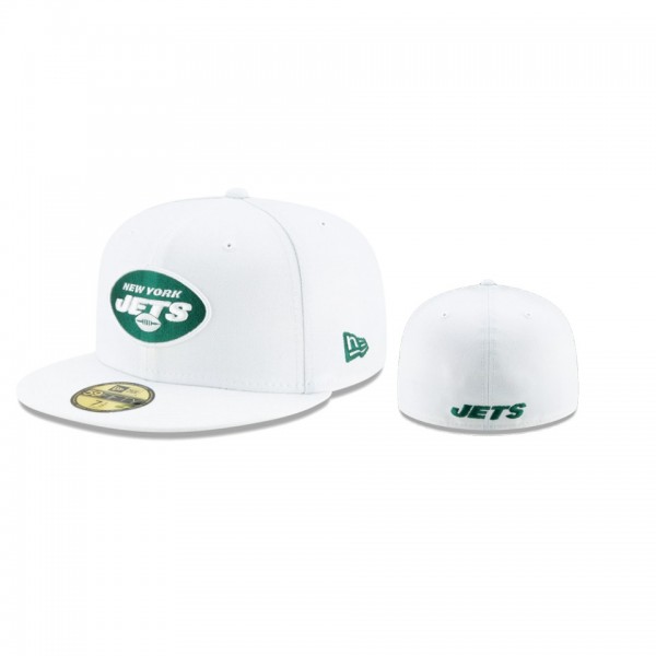 New York Jets White Omaha 59FIFTY Fitted Hat