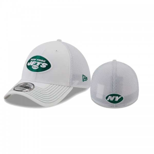 New York Jets White Team Neo 39THIRTY Flex Hat