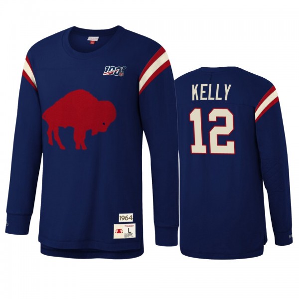 Buffalo Bills Jim Kelly Mitchell & Ness Royal NFL 100 Team Inspired T-Shirt