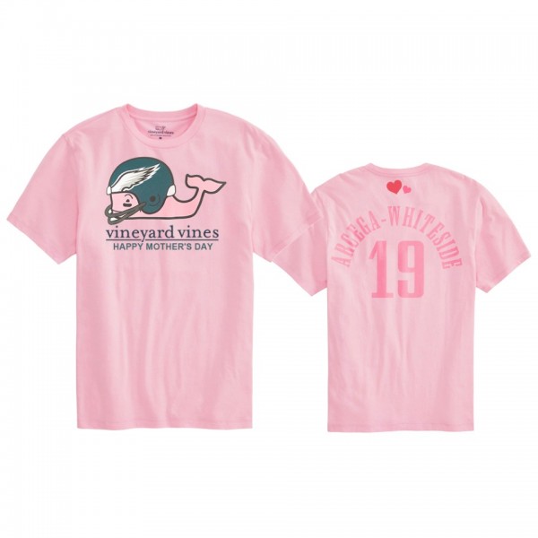 Women's Philadelphia Eagles JJ Arcega-Whiteside Pink 2020 Mother's Day T-Shirt
