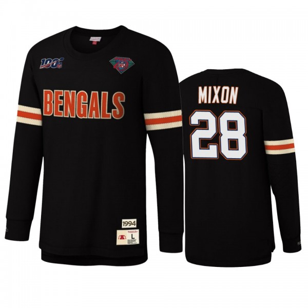 Cincinnati Bengals Joe Mixon Mitchell & Ness Black NFL 100 Team Inspired T-Shirt