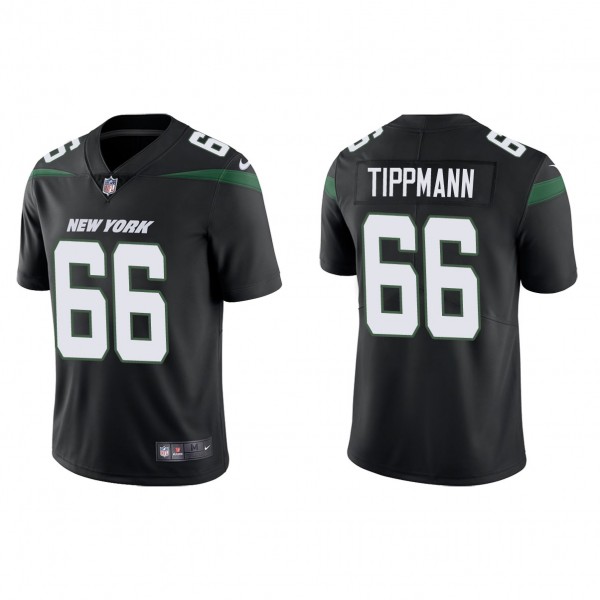 Men's New York Jets Joe Tippmann Black 2023 NFL Dr...