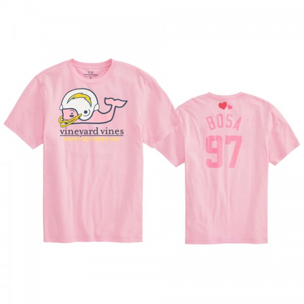 Women's Los Angeles Chargers Joey Bosa Pink 2020 M...
