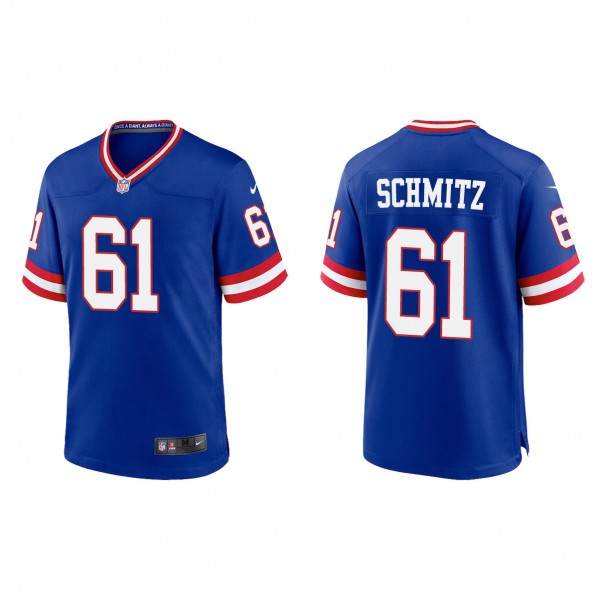 Men's New York Giants John Michael Schmitz Royal 2023 NFL Draft Classic Game Jersey
