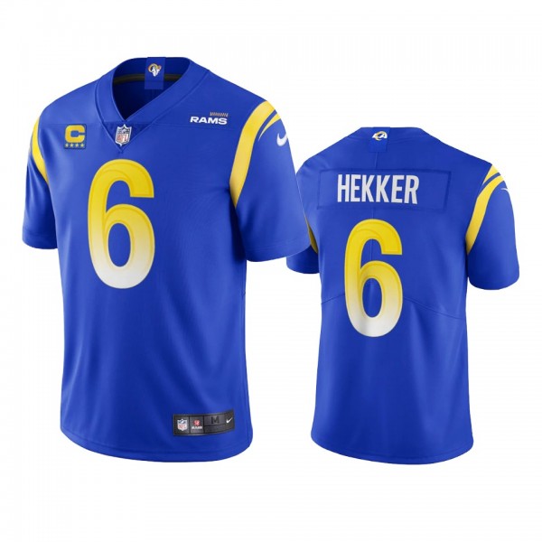Los Angeles Rams Johnny Hekker Royal Captain Patch...