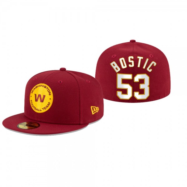 Washington Football Team Jon Bostic Red Omaha 59FIFTY Fitted Hat