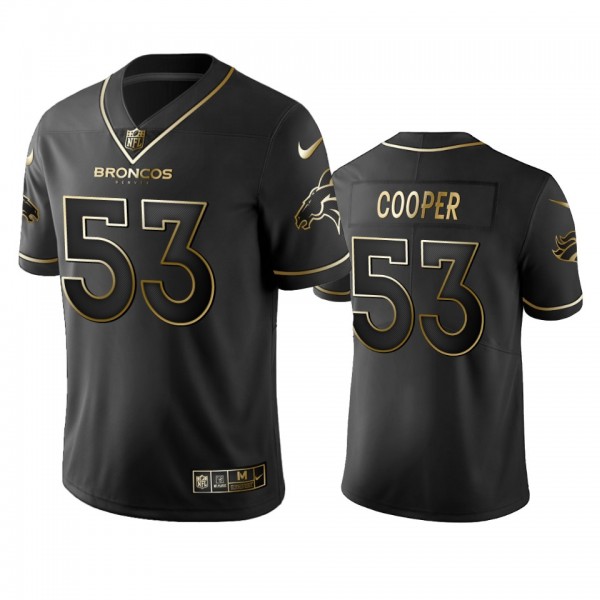 Broncos Jonathon Cooper Black Golden Edition Vapor Limited Jersey