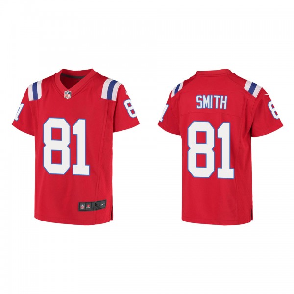 Youth Jonnu Smith New England Patriots Red Game Je...