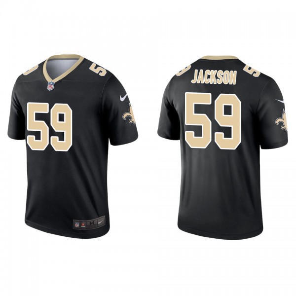 Men's New Orleans Saints Jordan Jackson Black Lege...