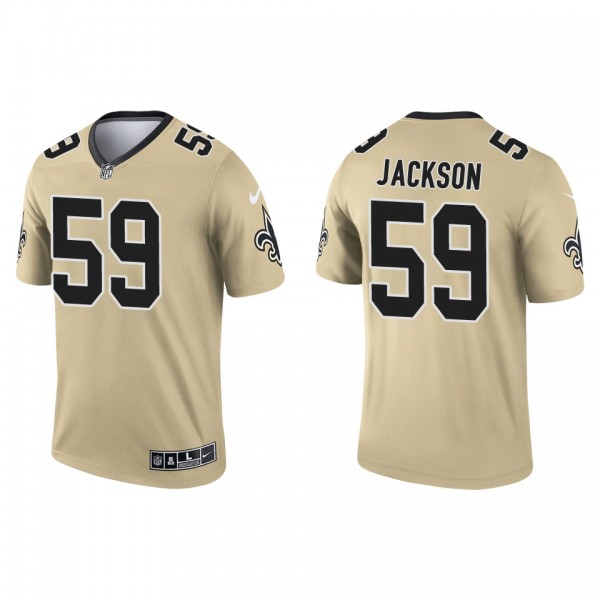 Men's New Orleans Saints Jordan Jackson Gold Inver...