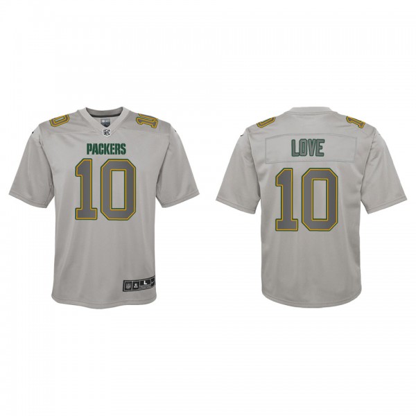 Jordan Love Youth Green Bay Packers Gray Atmosphere Game Jersey