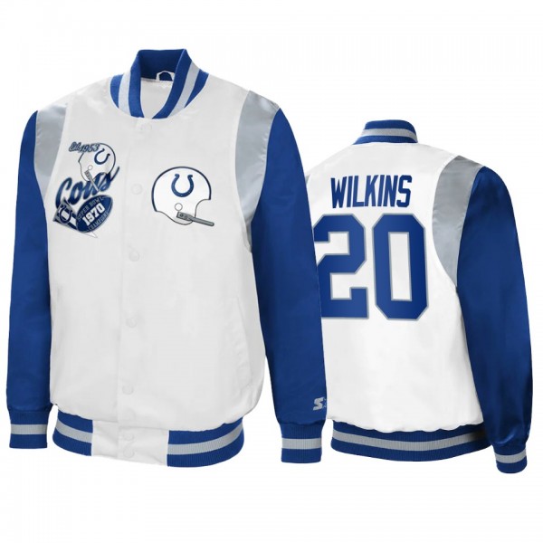 Indianapolis Colts Jordan Wilkins White Royal Retr...