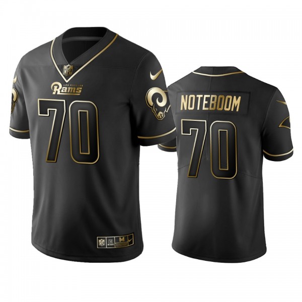 NFL 100 Commercial Joseph Noteboom Los Angeles Rams Black Golden Edition Vapor Untouchable Limited Jersey - Men's