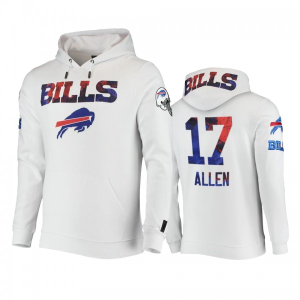 Buffalo Bills Josh Allen White Americana Pullover ...