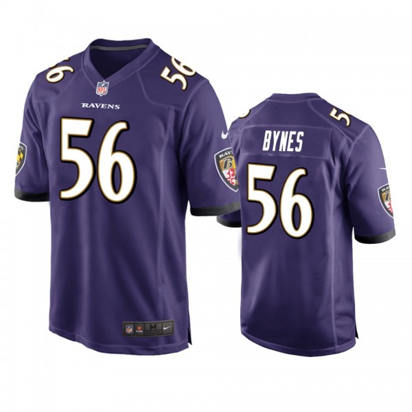 Baltimore Ravens Josh Bynes Purple Game Jersey
