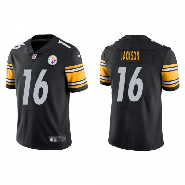 Men's Pittsburgh Steelers Josh Jackson Black Vapor Limited Jersey