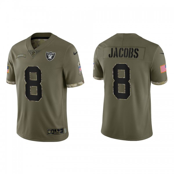 Josh Jacobs Las Vegas Raiders Olive 2022 Salute To Service Limited Jersey