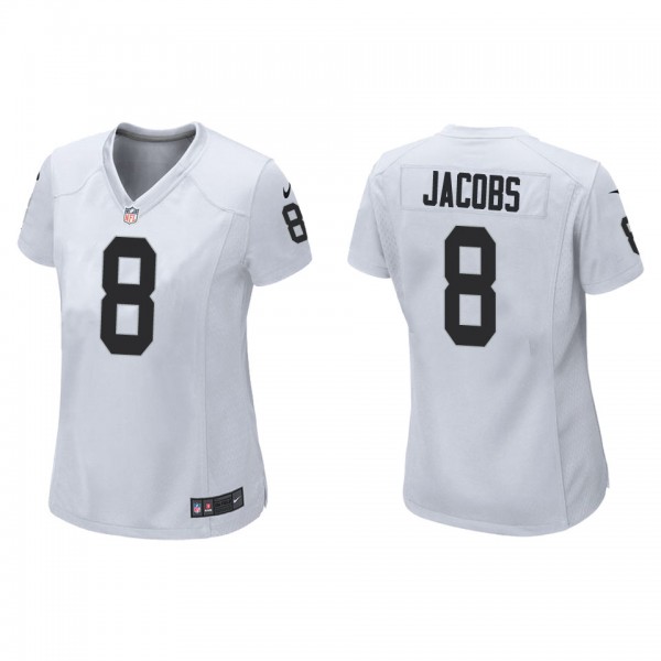 Women's Las Vegas Raiders Josh Jacobs White Game J...
