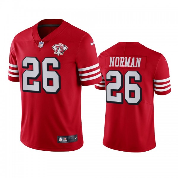 San Francisco 49ers Josh Norman Scarlet 75th Anniv...