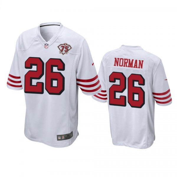 San Francisco 49ers Josh Norman White 75th Anniver...