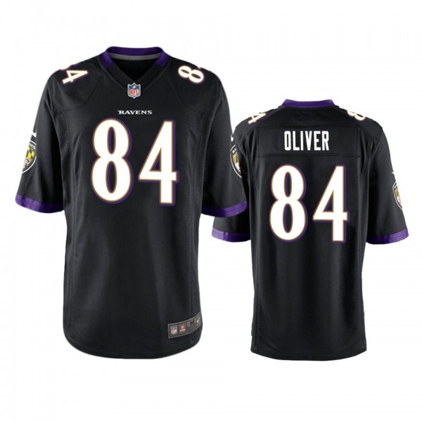 Baltimore Ravens Josh Oliver Black Game Jersey
