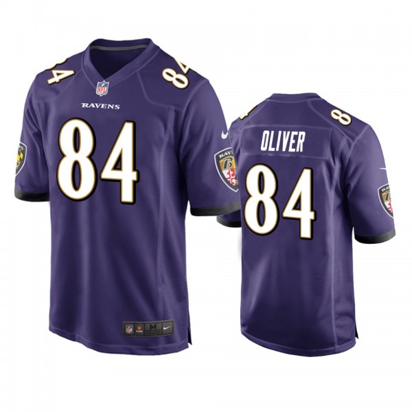 Baltimore Ravens Josh Oliver Purple Game Jersey